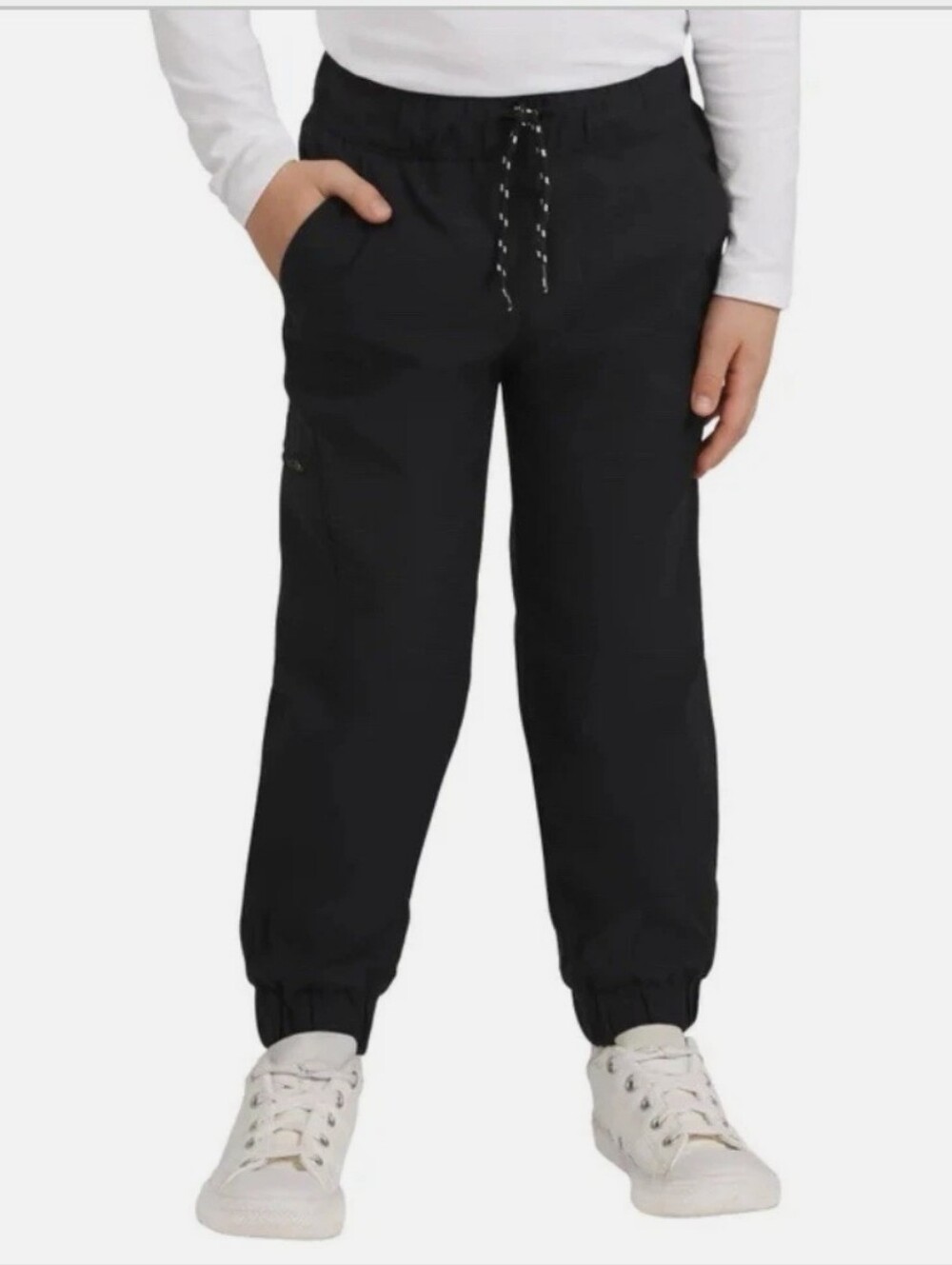Youth Fleece Lined Jogger - M(10/12) - Weatherproof Vintage - Black
